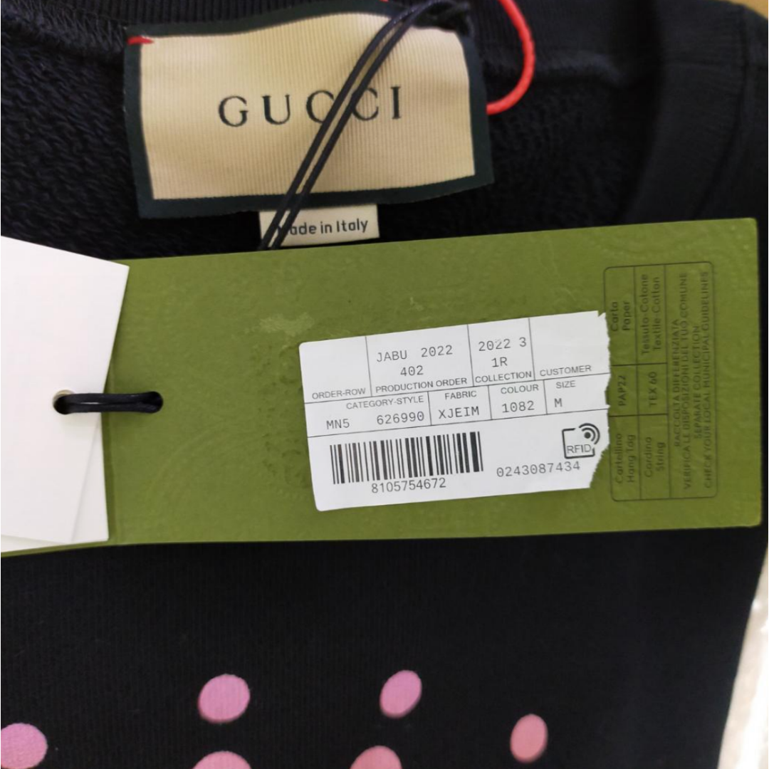 新作 GUCCI ラブハート コットン スウェットシャツ 626990XJEIM