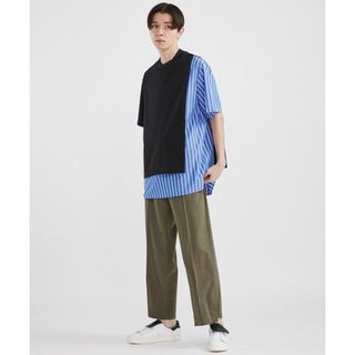 マルニ(Marni)の【美品・芸能人愛用】クルニ CULLNI ストライプドッキングプルオーバー(Tシャツ/カットソー(半袖/袖なし))