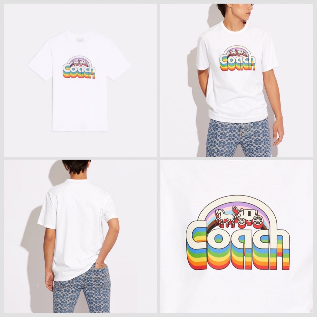 【COACH☆新品】レインボー ホース アンド キャリッジ Tシャツ！Mサイズ！