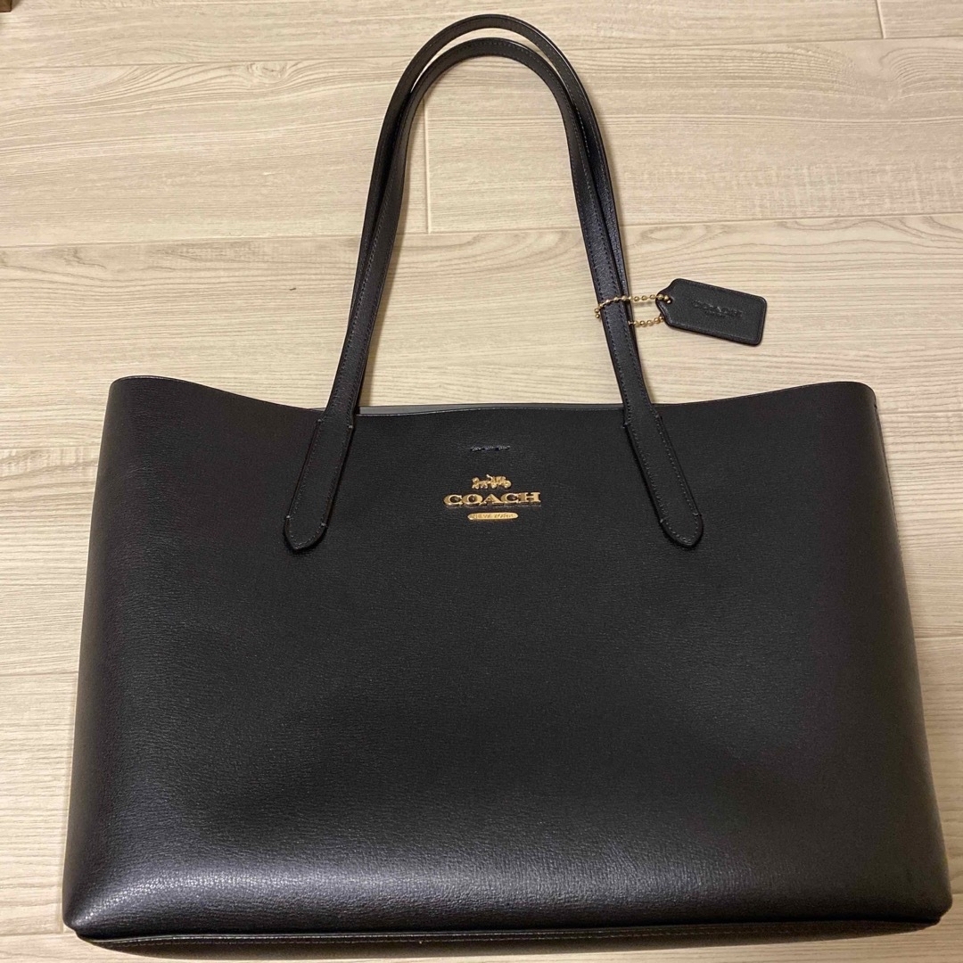 COACH トートバッグ黒 美品A4可-