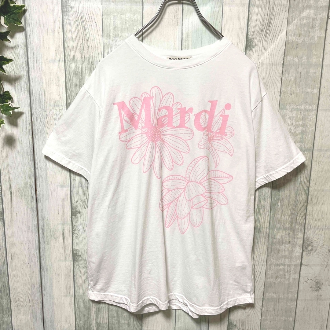 Mardi Mercredi マルディメクルディ　Tシャツ ホワイトピンク