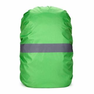 新品　リュックカバー　反射　レインカバー ●サイズ70L グリーン(登山用品)