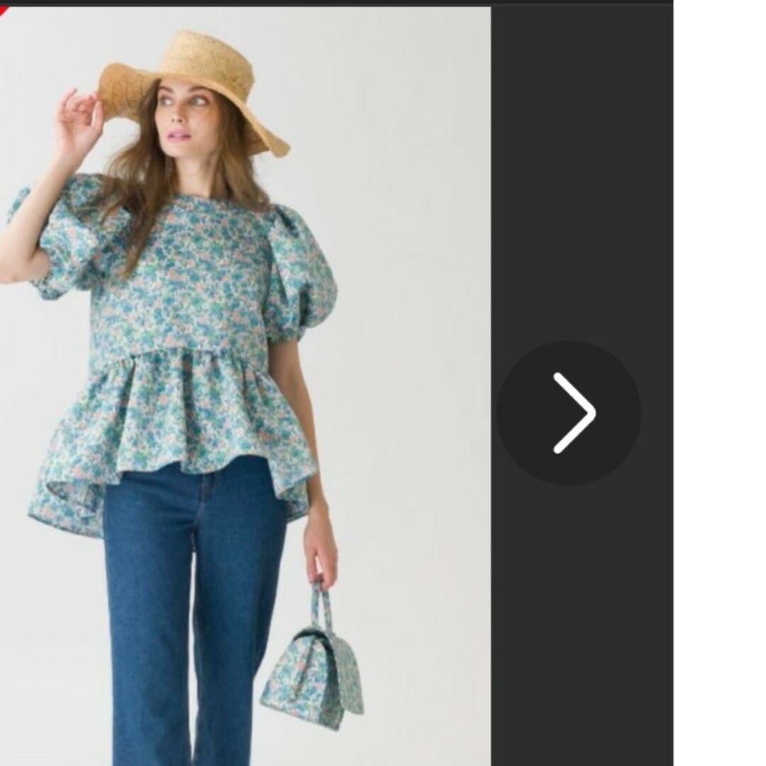 ツルバイマリコオイカワ　floral blouse eleonore