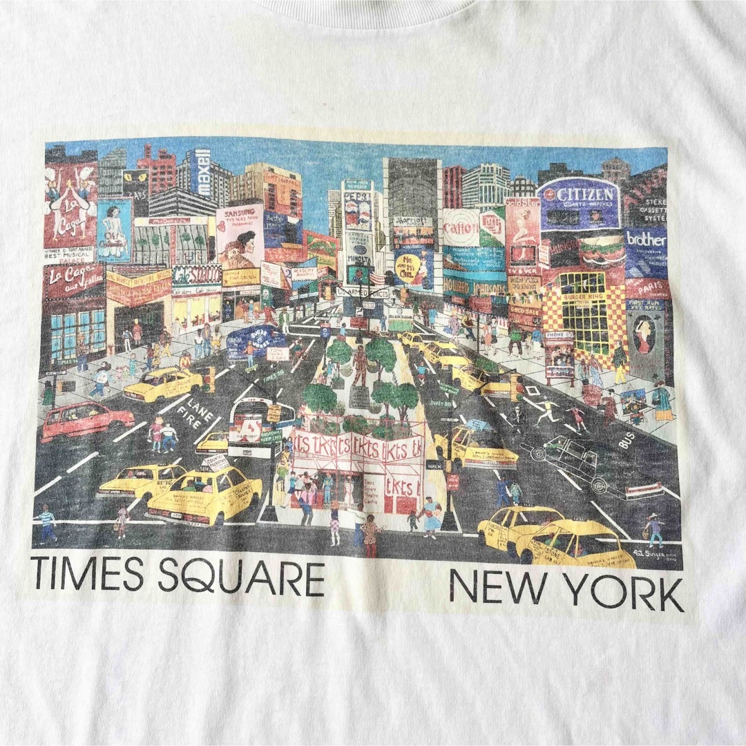 【ヴィンテージ】80s タイムズスクエア 半袖 アートTシャツ XL USA製