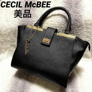 セシルマクビー(CECIL McBEE)のb17b セシルマクビー 黒 ハンドバッグ ショルダーバッグ 2way(ハンドバッグ)