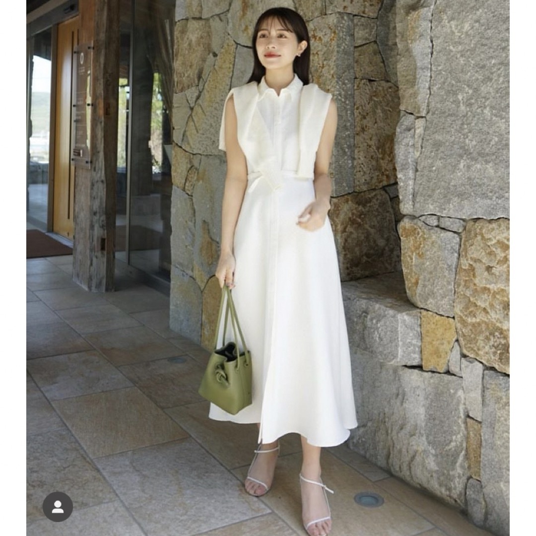 ánuans(アニュアンス)のlaubeblanc Belted Jacquard Dress S レディースのワンピース(ロングワンピース/マキシワンピース)の商品写真