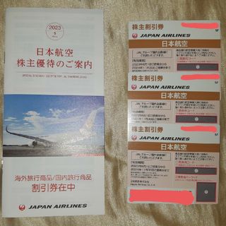 ジャル(ニホンコウクウ)(JAL(日本航空))のJAL　株主優待　割引券　3枚　冊子付き(その他)