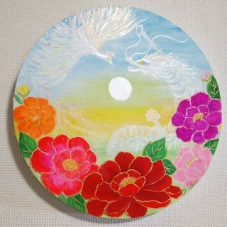 風水開運最強吉祥画＊龍神鳳凰~陽光七色幸せ牡丹~金運出世夫婦繁栄成長(絵画/タペストリー)