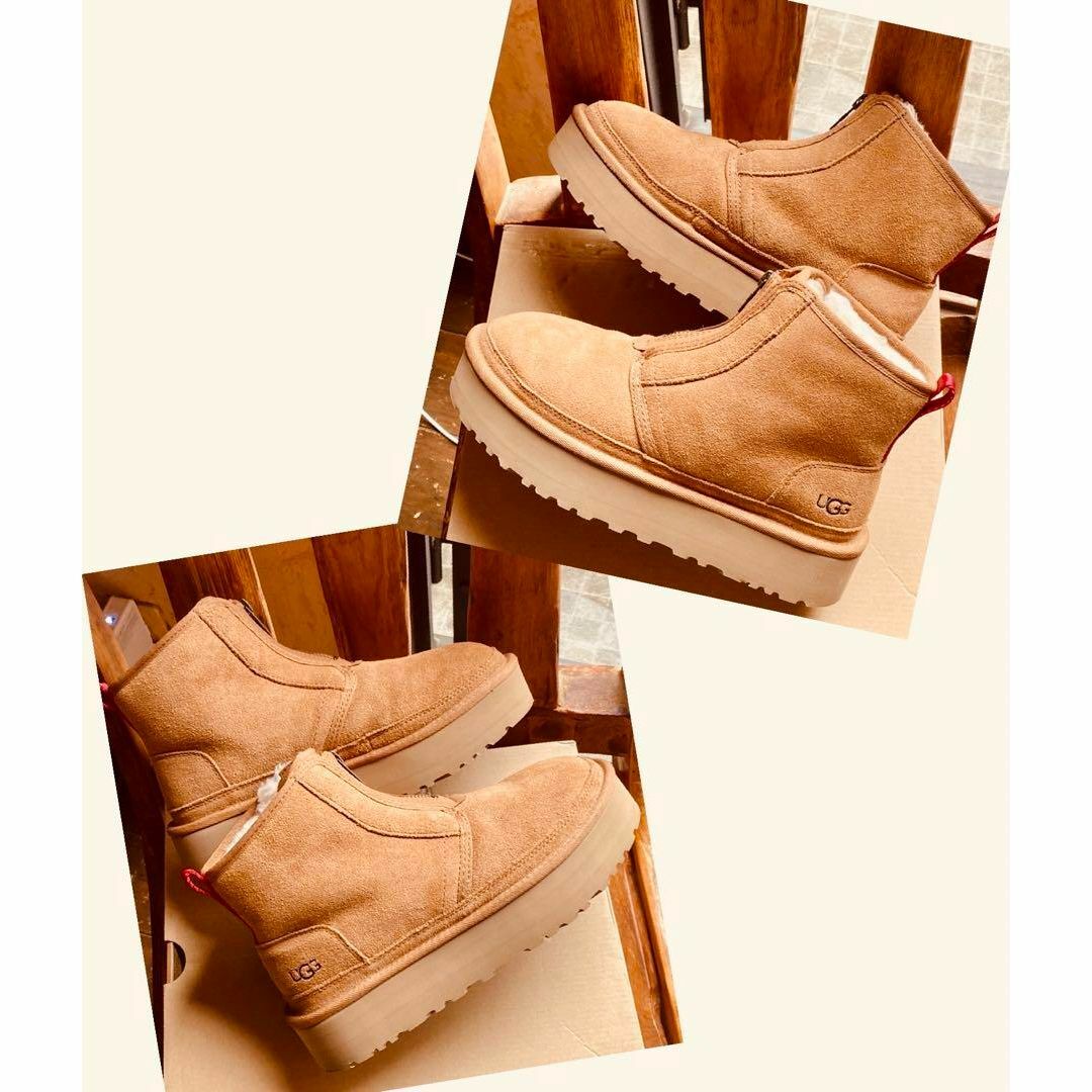 コメントを頂ければと思いますUGG NEUMEL PLATFORM ZIP 厚底ブーツ　US6 23cm