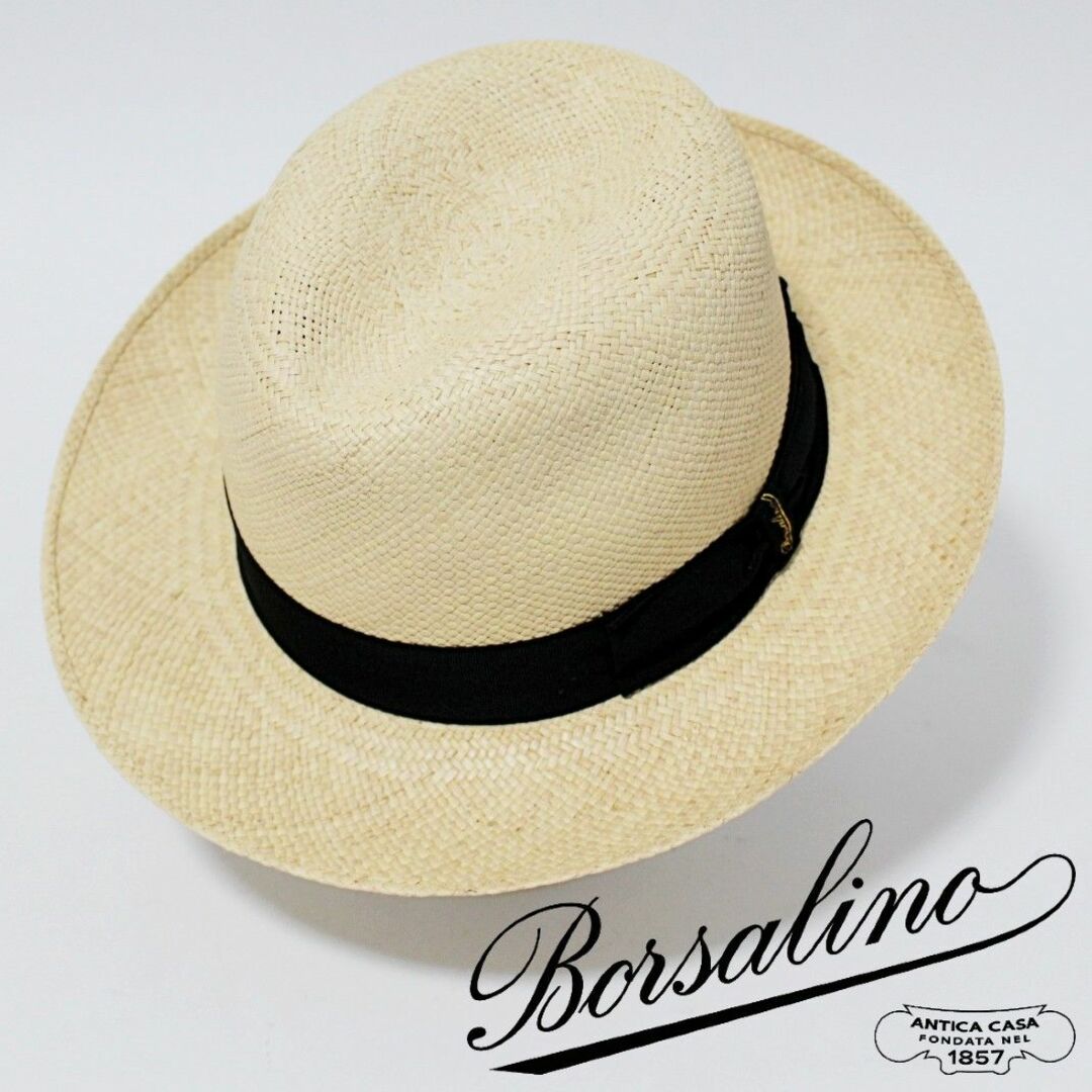 Borsalino ボルサリーノ　パナマ　ハット　ビンテージ　帽子　パナマハットPanamaExt