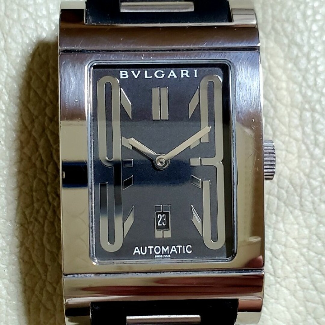 BVLGARI - BVLGARI ブルガリ レッタンゴロ RT45S ブラック 自動 BVLGARI - BVLGARI ブルガリ レッタンゴロ RT45S ブラック 自動