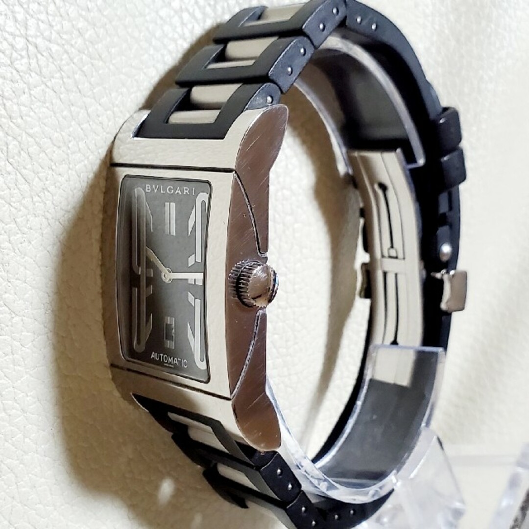 BVLGARI - BVLGARI ブルガリ レッタンゴロ RT45S ブラック 自動 BVLGARI - BVLGARI ブルガリ レッタンゴロ RT45S ブラック 自動