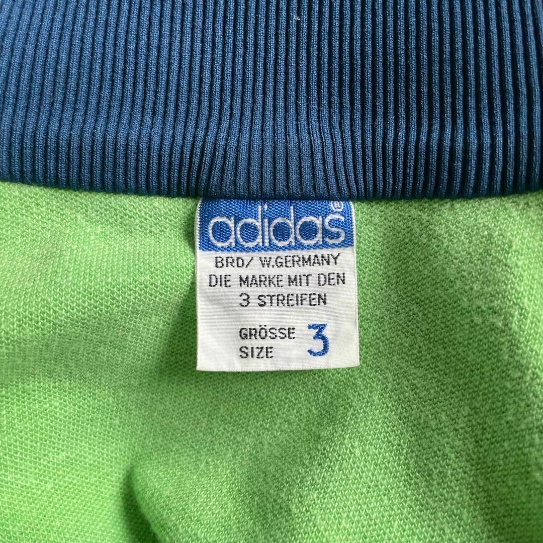 【希少デサント製70s】adidasトラックジャケット緑ワンポイント刺繍3 7