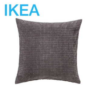 イケア(IKEA)のIKEA グルクロッカ クッションカバー(グレー)②(クッションカバー)