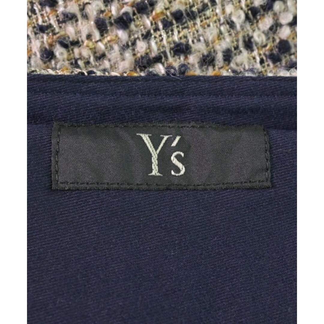 Y's(ワイズ)のY's ワイズ ロング・マキシ丈スカート 3(M位) 紺x茶x白等(ミックス) 【古着】【中古】 レディースのスカート(ロングスカート)の商品写真