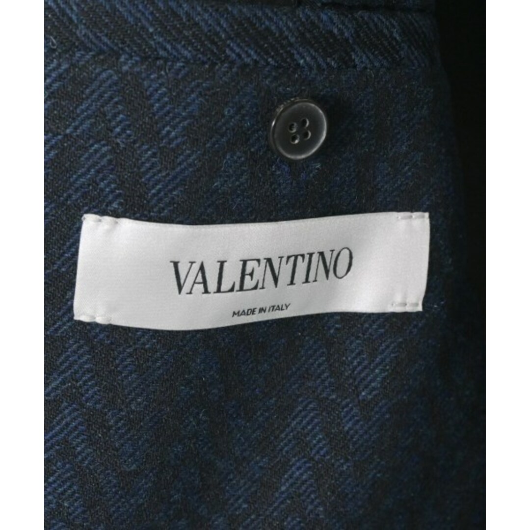 VALENTINO(ヴァレンティノ)のVALENTINO テーラードジャケット 44(S位) 紺x黒(総柄) 【古着】【中古】 メンズのジャケット/アウター(テーラードジャケット)の商品写真