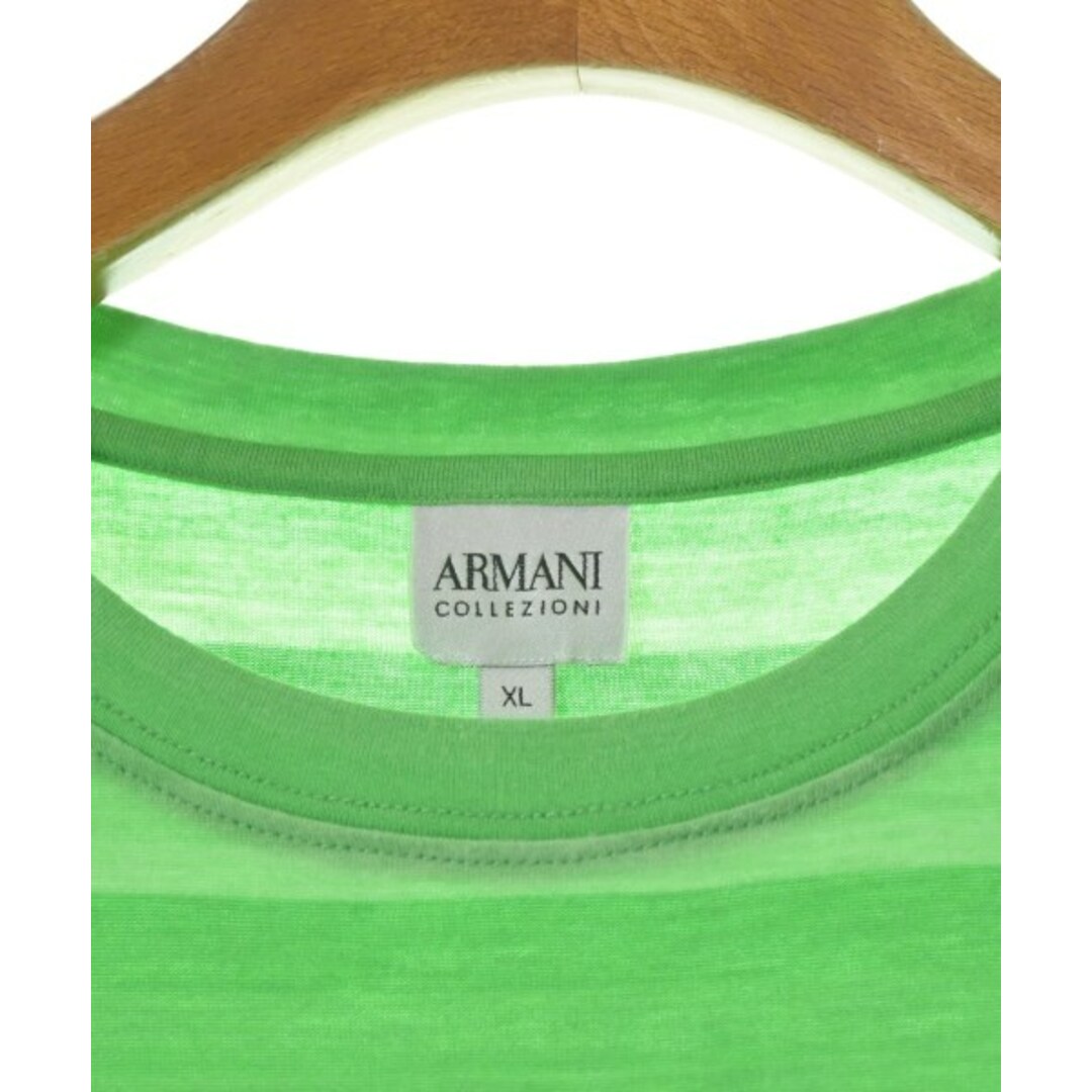 ARMANI COLLEZIONI(アルマーニ コレツィオーニ)のARMANI COLLEZIONI Tシャツ・カットソー XL 緑(ボーダー) 【古着】【中古】 メンズのトップス(Tシャツ/カットソー(半袖/袖なし))の商品写真