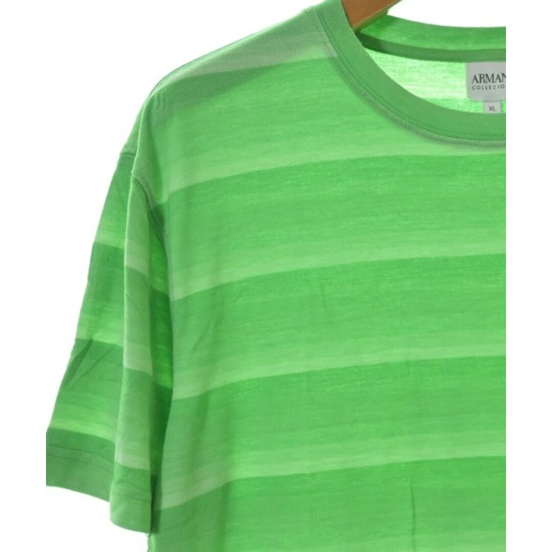 ARMANI COLLEZIONI(アルマーニ コレツィオーニ)のARMANI COLLEZIONI Tシャツ・カットソー XL 緑(ボーダー) 【古着】【中古】 メンズのトップス(Tシャツ/カットソー(半袖/袖なし))の商品写真