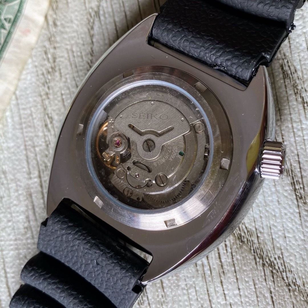 SEIKO(セイコー)の【かっこいい】セイコー メンズ腕時計 ブラック カスタム 自動巻き ヴィンテージ メンズの時計(腕時計(アナログ))の商品写真