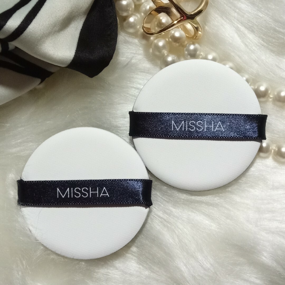 MISSHA(ミシャ)のMISSHAエアインパフ2枚おまけ付き コスメ/美容のメイク道具/ケアグッズ(パフ・スポンジ)の商品写真