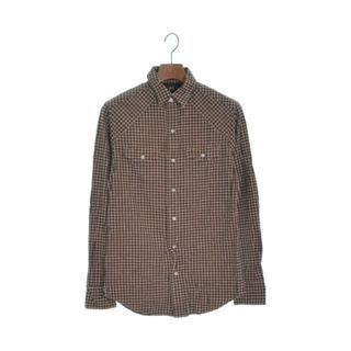 ダブルアールエル(RRL)のRRL ダブルアールエル カジュアルシャツ XS ベージュx紺x赤(チェック) 【古着】【中古】(シャツ)