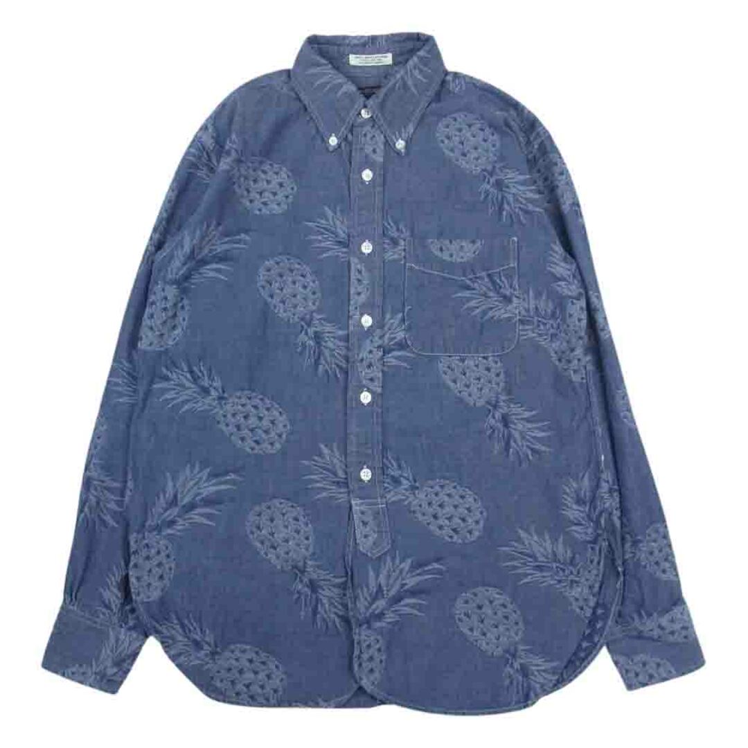 Engineered Garments(エンジニアードガーメンツ)のEngineered Garments エンジニアードガーメンツ 長袖シャツ Pineapple Chambray パイナップル柄 シャンブレー BD シャツ インディゴブルー系 XS【中古】 メンズのトップス(シャツ)の商品写真