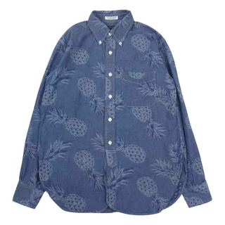 エンジニアードガーメンツ(Engineered Garments)のEngineered Garments エンジニアードガーメンツ 長袖シャツ Pineapple Chambray パイナップル柄 シャンブレー BD シャツ インディゴブルー系 XS【中古】(シャツ)