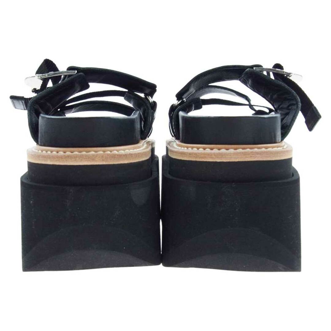 Sacai サカイ サンダル 23-06569 Hybrid Belt Sandals ハイブリッド ベルト サンダル ブラック系 38【中古】