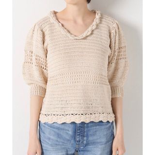 【美品】IENA イエナ シルク混 ウールニット M　L　Vネック ゆったり