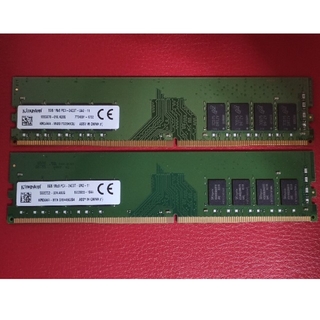 キングストン(Kingston)のKingston デスクトップ用メモリ 8G×2 合計16GB DDR4 動作品(PCパーツ)