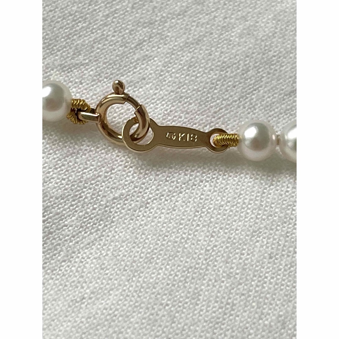 MIKIMOTO(ミキモト)のMIKIMOTO ベビーパール K18 3-3.5mm珠 42cm レディースのアクセサリー(ネックレス)の商品写真