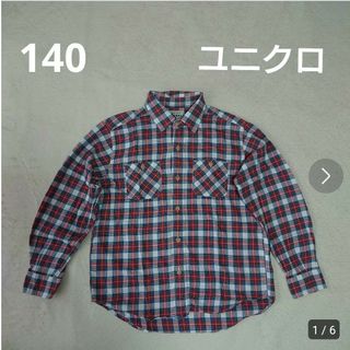 ユニクロ(UNIQLO)の140  ユニクロ  チェック  シャツ(ブラウス)