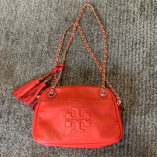 トリーバーチ(Tory Burch)の【トリーバーチ】赤/レッド　タッセル付き2wayショルダーバッグ(ショルダーバッグ)