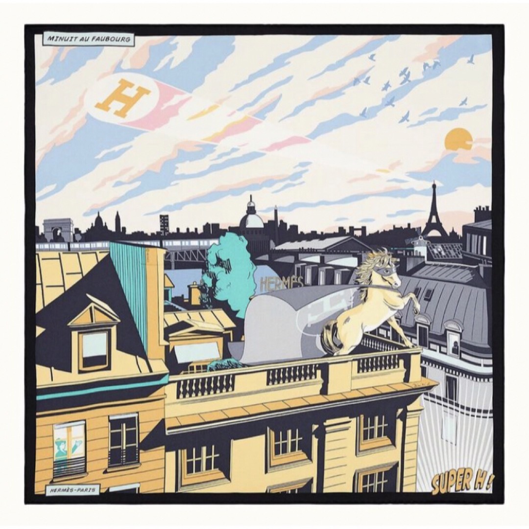 新品未使用】HERMES エルメス カレ70 「ミッドナイトフォーブル」-