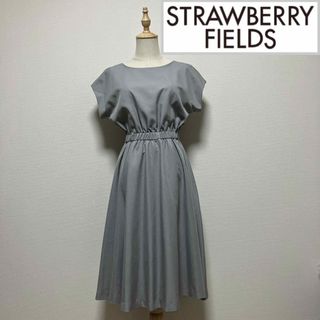 【未使用・タグ付】STRAWBERRY-FIELDS ワンピース.シルバーグレー