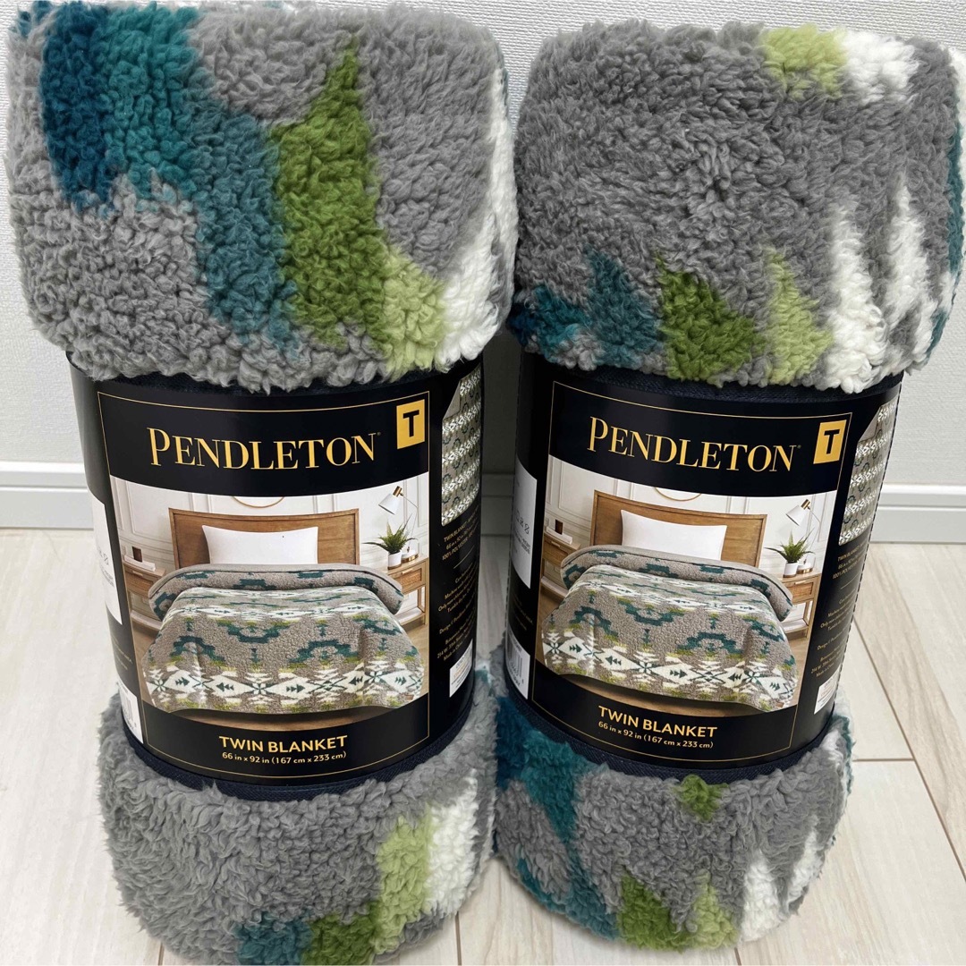 新品 PENDLETON ペンドルトン ブランケット ツイン 2枚セット グレー