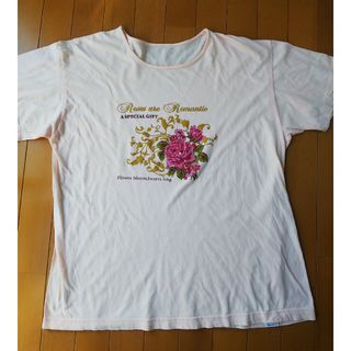 シマムラ(しまむら)のしまむら レディース Tシャツ 綿100% お花 おしゃれ 4L(Tシャツ(半袖/袖なし))