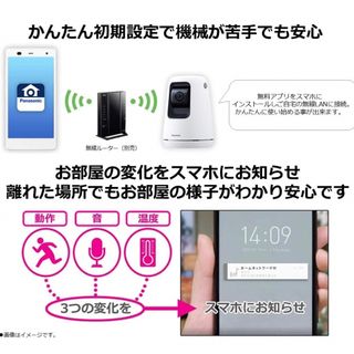 Panasonic - Panasonic【KX-HBC200-W】ベビーカメラ microSD付きの通販