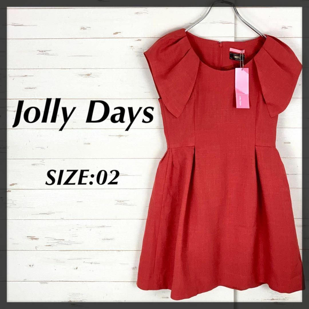 Jolly Boutique(ジョリーブティック)の新品 定価2.2万 Jollydays タックパフスリーブドレス ワンピース レディースのフォーマル/ドレス(その他ドレス)の商品写真