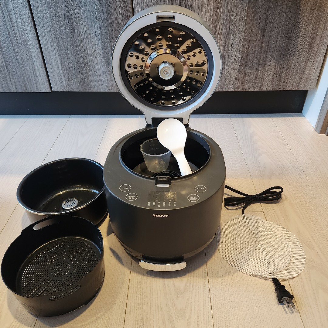 スチーム除菌済 SOUYI 糖質カット炊飯器 SY-138 保証書 取扱説明書の