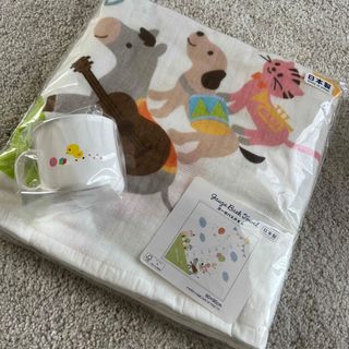 ミキハウス(mikihouse)のミキハウス　ガーゼバスタオル　コップ　セット売り(おくるみ/ブランケット)