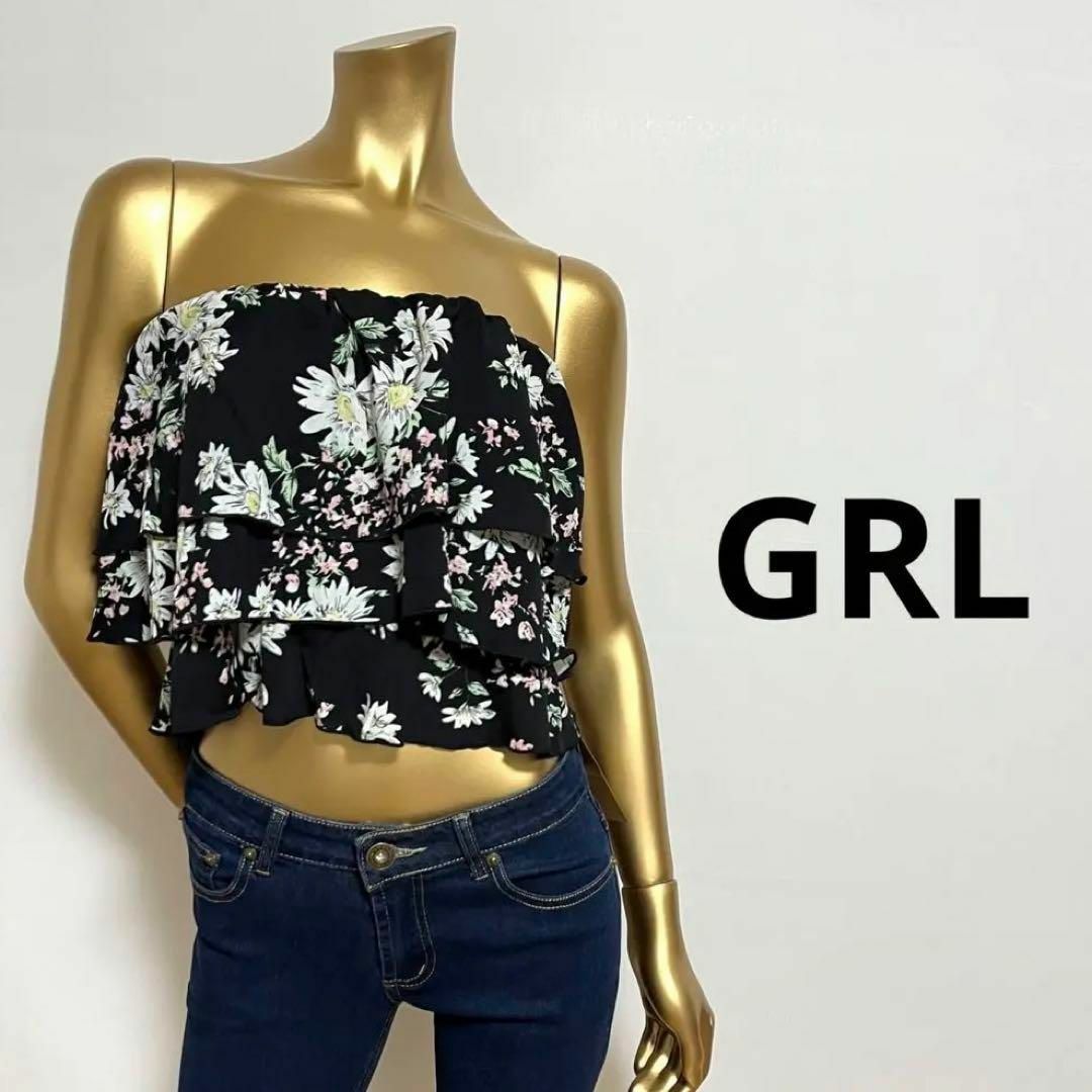 GRL(グレイル)の【2722】GRL 3段 フリル ベアトップ レディースのトップス(ベアトップ/チューブトップ)の商品写真