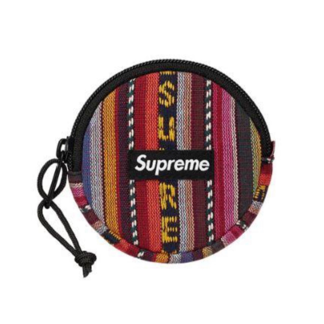 supreme woven stripe coin pouch