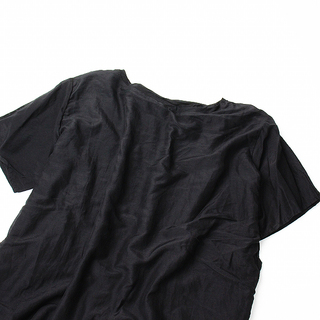 ガーゼ Gauze# G373 コットンシルクレイヤーTシャツ/ホワイト カットソー 半袖【2400013558037】