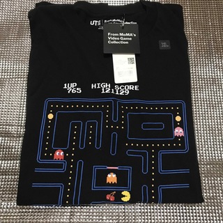 新品　XL  パックマン　ユニクロ　マップ(Tシャツ/カットソー(半袖/袖なし))