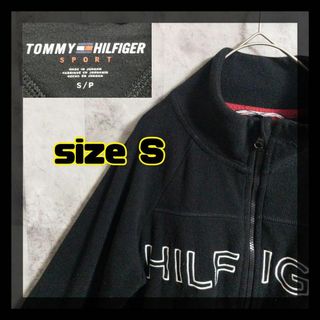 トミーヒルフィガー(TOMMY HILFIGER)の【美品】TOMMY HILFIGER　フリース　サイズS　黒　ロゴ有　即日発送(ニット/セーター)