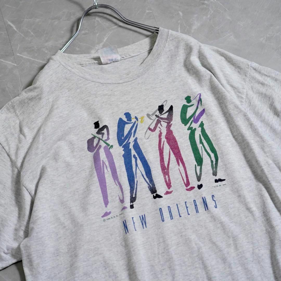 ヘインズ　Tシャツ　ジャズT メキシコ製　グレー　90s XLサイズ