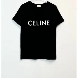 美品】CELINE セリーヌ ロゴTシャツ ブラック Lサイズ メンズ-