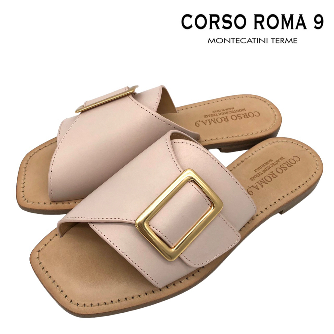 〈極美品〉CORSO ROMA 9【24cm】レザー フラット サンダル