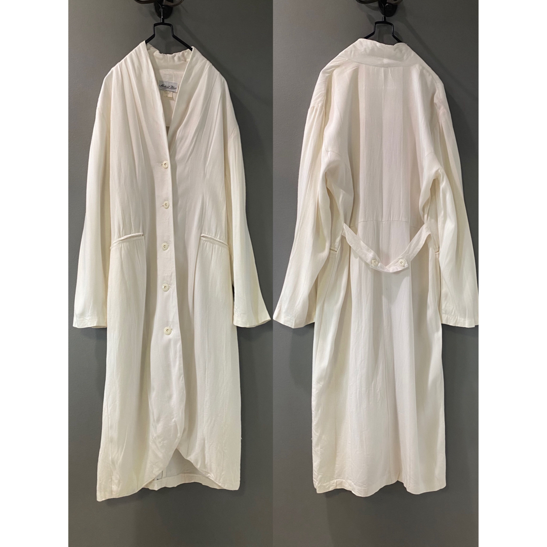 ビンテージ アンティーク 70s USA レーヨン 羽織 白衣 ワンピース 美品